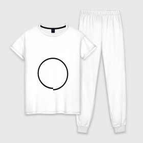 Женская пижама хлопок с принтом Перфекционизм в Тюмени, 100% хлопок | брюки и футболка прямого кроя, без карманов, на брюках мягкая резинка на поясе и по низу штанин | ад | боль | круг | перфекционизм | перфекционист