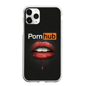 Чехол для iPhone 11 Pro матовый с принтом PORN HUB в Тюмени, Силикон |  | губы | логотип | пошлое