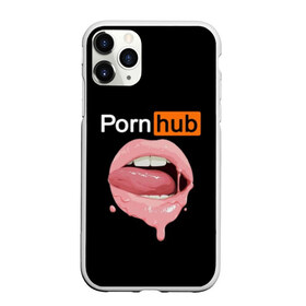Чехол для iPhone 11 Pro Max матовый с принтом PORN HUB в Тюмени, Силикон |  | губы | логотип | пошлое
