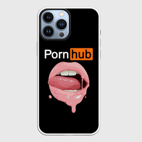 Чехол для iPhone 13 Pro Max с принтом PORN HUB в Тюмени,  |  | Тематика изображения на принте: губы | логотип | пошлое