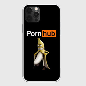 Чехол для iPhone 12 Pro с принтом PORN HUB в Тюмени, силикон | область печати: задняя сторона чехла, без боковых панелей | банан | логотип | пошлое