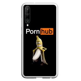 Чехол для Honor P30 с принтом PORN HUB в Тюмени, Силикон | Область печати: задняя сторона чехла, без боковых панелей | банан | логотип | пошлое