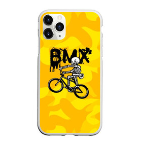 Чехол для iPhone 11 Pro Max матовый с принтом BMX в Тюмени, Силикон |  | Тематика изображения на принте: bike | bmx | bones | extreme | skeleton | skull | sport | велосипед | скелет | спорт | череп | экстрим