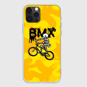 Чехол для iPhone 12 Pro Max с принтом BMX в Тюмени, Силикон |  | bike | bmx | bones | extreme | skeleton | skull | sport | велосипед | скелет | спорт | череп | экстрим