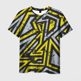 Мужская футболка 3D с принтом Геометрический Лабиринт в Тюмени, 100% полиэфир | прямой крой, круглый вырез горловины, длина до линии бедер | 