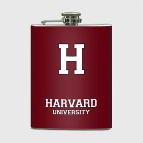 Фляга с принтом Harvard University_форма в Тюмени, металлический корпус | емкость 0,22 л, размер 125 х 94 мм. Виниловая наклейка запечатывается полностью | Тематика изображения на принте: harvard university | гарвард | колледж | образование | студенты | сша | университет | школа