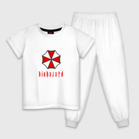 Детская пижама хлопок с принтом BIOHAZARD в Тюмени, 100% хлопок |  брюки и футболка прямого кроя, без карманов, на брюках мягкая резинка на поясе и по низу штанин
 | Тематика изображения на принте: 
