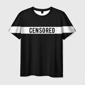 Мужская футболка 3D с принтом CENSORED / ЦЕНЗУРА в Тюмени, 100% полиэфир | прямой крой, круглый вырез горловины, длина до линии бедер | advisory | censored | content | explicit | label | logo | parental | rap | rapper | rappers | внимание | лексика | мат | ненормативная | нормативная | рэп | рэпер | рэперы | слова