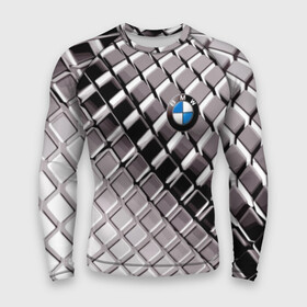 Мужской рашгард 3D с принтом BMW в Тюмени,  |  | bmw | metal | pattern | prestige | бмв | металл | престиж | узор
