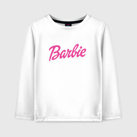 Детский лонгслив хлопок с принтом Barbie в Тюмени, 100% хлопок | круглый вырез горловины, полуприлегающий силуэт, длина до линии бедер | bad | barbie | bratz | girl | princess | team | барби | братц | девочка | дочка | дочь | кукла | куколка | лого | логотип | любимая | невеста | подружка | прекрасная