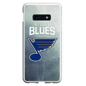 Чехол для Samsung S10E с принтом St Louis Blues в Тюмени, Силикон | Область печати: задняя сторона чехла, без боковых панелей | nhl | st. louis blues | блюз | нхл | сент луиз | сент луис | сент луис блюз | тарасенко | хоккей | шайба