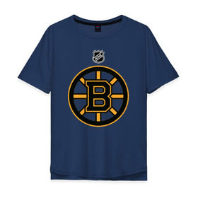 Мужская футболка хлопок Oversize с принтом Boston Bruins NHL в Тюмени, 100% хлопок | свободный крой, круглый ворот, “спинка” длиннее передней части | boston | boston bruins | hockey | nhl | бостон | бостон брюинз | кубок стенли | нхл | спорт | хоккей | шайба