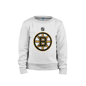 Детский свитшот хлопок с принтом Boston Bruins NHL в Тюмени, 100% хлопок | круглый вырез горловины, эластичные манжеты, пояс и воротник | boston | boston bruins | hockey | nhl | бостон | бостон брюинз | кубок стенли | нхл | спорт | хоккей | шайба