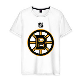 Мужская футболка хлопок с принтом Boston Bruins NHL в Тюмени, 100% хлопок | прямой крой, круглый вырез горловины, длина до линии бедер, слегка спущенное плечо. | boston | boston bruins | hockey | nhl | бостон | бостон брюинз | кубок стенли | нхл | спорт | хоккей | шайба