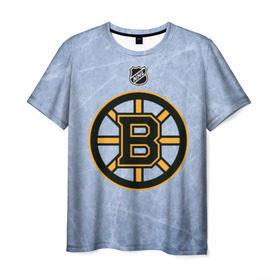 Мужская футболка 3D с принтом Boston Bruins в Тюмени, 100% полиэфир | прямой крой, круглый вырез горловины, длина до линии бедер | Тематика изображения на принте: boston | boston bruins | hockey | nhl | бостон | бостон брюинз | кубок стенли | нхл | спорт | хоккей | шайба