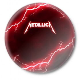 Значок с принтом METALLICA в Тюмени,  металл | круглая форма, металлическая застежка в виде булавки | matters metallica | music | nothing else | rock | trash metal | группа | музыка | музыканты | рок | трэш металл
