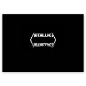Поздравительная открытка с принтом Metallica в Тюмени, 100% бумага | плотность бумаги 280 г/м2, матовая, на обратной стороне линовка и место для марки
 | guitar | hard | heavymetal | metal | metallica | music | rock | гитара | картинка | картинки | метал | металика | металлика | мода | музыка | рок | тренд | тренды | треш | трэш | тяжелый | хард