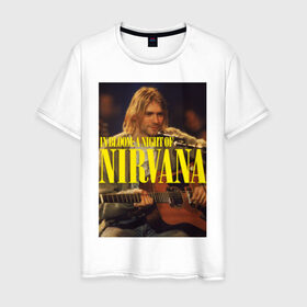 Мужская футболка хлопок с принтом Kurt Cobain In Bloom в Тюмени, 100% хлопок | прямой крой, круглый вырез горловины, длина до линии бедер, слегка спущенное плечо. | kurt cobain | music | nirvana | rock | кобейн | курт | курт кобейн | музыка | нирвана | рок