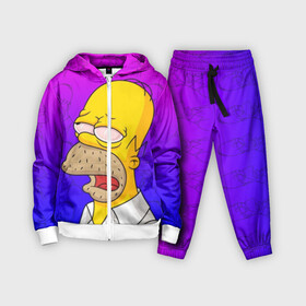 Детский костюм 3D с принтом Уставший Гомер в Тюмени,  |  | bart | gomer | simpson | simpsons | барт | гомер | лиза | симпсоны | усталость
