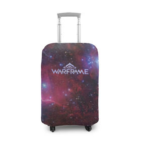Чехол для чемодана 3D с принтом Warframe Logo в Тюмени, 86% полиэфир, 14% спандекс | двустороннее нанесение принта, прорези для ручек и колес | game | games | logo | warframe | warframe logo | варфрейм | игра | игры