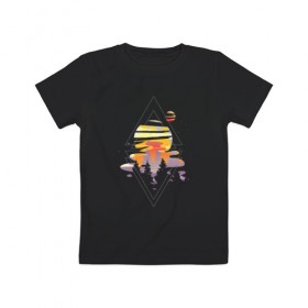 Детская футболка хлопок с принтом Галактика Абстракция в Тюмени, 100% хлопок | круглый вырез горловины, полуприлегающий силуэт, длина до линии бедер | абстракция | в космосе | галактика | звезды | космос | планета | планеты