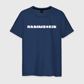 Мужская футболка хлопок с принтом RAMMSTEIN в Тюмени, 100% хлопок | прямой крой, круглый вырез горловины, длина до линии бедер, слегка спущенное плечо. | music | rammstein | rock | группа | музыка | музыканты | рамштайн | рок