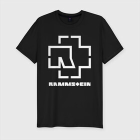 Мужская футболка хлопок Slim с принтом RAMMSTEIN | РАМШТАЙН в Тюмени, 92% хлопок, 8% лайкра | приталенный силуэт, круглый вырез ворота, длина до линии бедра, короткий рукав | music | rammstein | rock | группа | музыка | музыканты | рамштайн | рок