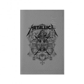 Обложка для паспорта матовая кожа с принтом Metallica в Тюмени, натуральная матовая кожа | размер 19,3 х 13,7 см; прозрачные пластиковые крепления | album | black | concert | heavy | kirk | metal | metallica | music | rock | tolls | джеймс хэтфилд | кирк хэмметт | клифф бёртон | ларс ульрих | метал | металлика | трэш