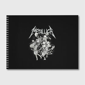 Альбом для рисования с принтом Metallica в Тюмени, 100% бумага
 | матовая бумага, плотность 200 мг. | Тематика изображения на принте: album | black | concert | heavy | kirk | metal | metallica | music | rock | tolls | джеймс хэтфилд | кирк хэмметт | клифф бёртон | ларс ульрих | метал | металлика | трэш