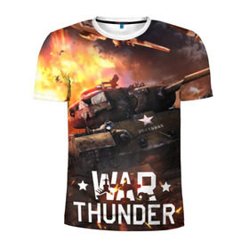 Мужская футболка 3D спортивная с принтом war thunder в Тюмени, 100% полиэстер с улучшенными характеристиками | приталенный силуэт, круглая горловина, широкие плечи, сужается к линии бедра | war thunder | war thunder 2019 | war thunder лучшие | war thunder самолеты | war thunder танки | вар тандер | игра war thunder | купить футболку war thunder | футболки war thunder