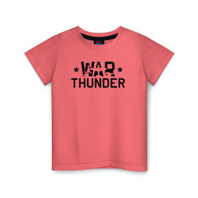 Детская футболка хлопок с принтом war thunder в Тюмени, 100% хлопок | круглый вырез горловины, полуприлегающий силуэт, длина до линии бедер | war thunder | war thunder 2019 | war thunder лучшие | war thunder самолеты | war thunder танки | вар тандер | игра war thunder | купить футболку war thunder | футболки war thunder