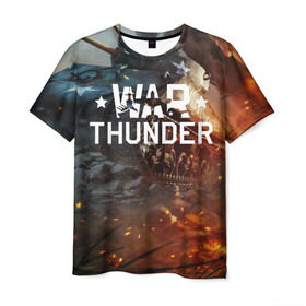 Мужская футболка 3D с принтом war thunder (ник на спине) в Тюмени, 100% полиэфир | прямой крой, круглый вырез горловины, длина до линии бедер | war thunder | war thunder 2019 | war thunder лучшие | war thunder самолеты | war thunder танки | вар тандер | игра war thunder | купить футболку war thunder | футболки war thunder