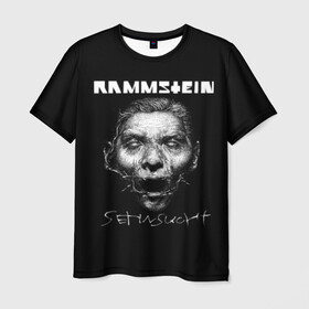 Мужская футболка 3D с принтом Rammstein в Тюмени, 100% полиэфир | прямой крой, круглый вырез горловины, длина до линии бедер | du hast | heavy | herzeleid | metal | mutter | rammstein | reise | rosenrot | sehnsucht | till lindemann | группа | метал | рамштайн | рок | тилль линдеманн | хард
