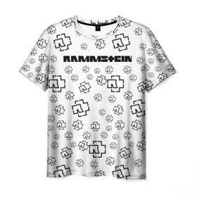 Мужская футболка 3D с принтом RAMMSTEIN в Тюмени, 100% полиэфир | прямой крой, круглый вырез горловины, длина до линии бедер | metallica | music | rammstein | rock | металл | металлика | музыка | раммштайн | рок | рок группа