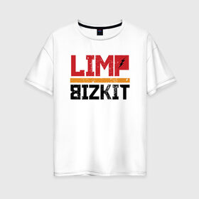 Женская футболка хлопок Oversize с принтом Limp Bizkit в Тюмени, 100% хлопок | свободный крой, круглый ворот, спущенный рукав, длина до линии бедер
 | dj lethal | американская | группа | джон отто | ню метал | рок | рэп | уэс борланд | фред дёрст