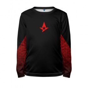 Детский лонгслив 3D с принтом Astralis uniform 2019 в Тюмени, 100% полиэстер | длинные рукава, круглый вырез горловины, полуприлегающий силуэт
 | Тематика изображения на принте: astralis | astralis 2017 | astralis 2019 | astralis cs | astralis uniform | astralis кс го | cs | csgo | кс | кс го | ксго