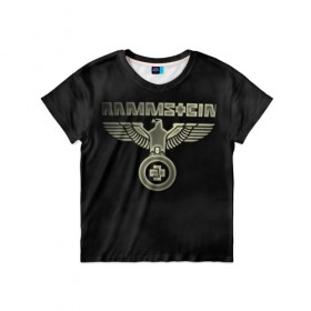 Детская футболка 3D с принтом Rammstein в Тюмени, 100% гипоаллергенный полиэфир | прямой крой, круглый вырез горловины, длина до линии бедер, чуть спущенное плечо, ткань немного тянется | lindemann | rammstain | rammstein | rammstein 2019 | ramstein | группы | метал | музыка | рок | тилль линдеманн