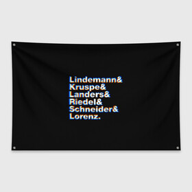 Флаг-баннер с принтом Rammstein в Тюмени, 100% полиэстер | размер 67 х 109 см, плотность ткани — 95 г/м2; по краям флага есть четыре люверса для крепления | rammstein | till lindemann | берлин | германия | металл | музыка | рамштайн | тилль линдеманн
