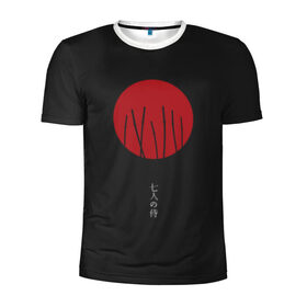 Мужская футболка 3D спортивная с принтом Seven Samurai в Тюмени, 100% полиэстер с улучшенными характеристиками | приталенный силуэт, круглая горловина, широкие плечи, сужается к линии бедра | 7 | anime | japan | ninja | samurai | senpai | аниме | катана | кровь | кун | меч | ниндзя | ониме | сакура | самураи | самурай | семпай | сенпай | сенсей | тян | япония