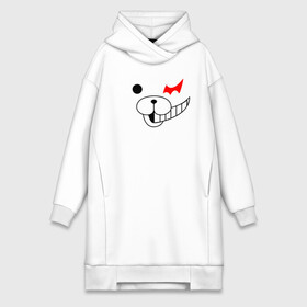 Платье-худи хлопок с принтом Monokuma части лица в Тюмени,  |  | anime | bear | black  white | danganronpa | kurokuma | monodam | monokuma | monomi | monotaro | pink | rabbit | school | shirokuma | аниме | главарь | мoноми | монокума | черно белый | школа