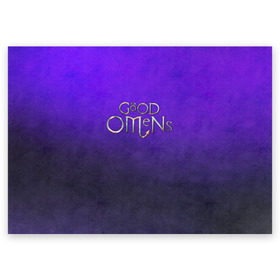 Поздравительная открытка с принтом Good Omens в Тюмени, 100% бумага | плотность бумаги 280 г/м2, матовая, на обратной стороне линовка и место для марки
 | good omens | serial | благие намерения | сериал | сериалы