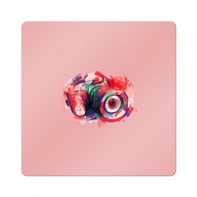 Магнит виниловый Квадрат с принтом Я Фотограф в Тюмени, полимерный материал с магнитным слоем | размер 9*9 см, закругленные углы | для | линза | объектив | съемка | тушка | фотик | фотоапарат | фотограф