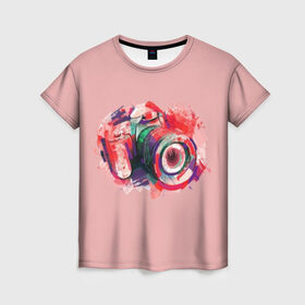 Женская футболка 3D с принтом Я Фотограф в Тюмени, 100% полиэфир ( синтетическое хлопкоподобное полотно) | прямой крой, круглый вырез горловины, длина до линии бедер | для | линза | объектив | съемка | тушка | фотик | фотоапарат | фотограф
