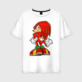 Женская футболка хлопок Oversize с принтом Sonic (13) в Тюмени, 100% хлопок | свободный крой, круглый ворот, спущенный рукав, длина до линии бедер
 | sega | shadow | sonic | sonic x | x | ежик | игра | наклз | сега | скорость | соник | тейлз | тэйлз | шедоу