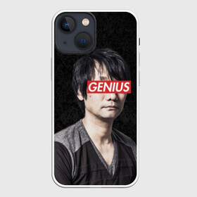 Чехол для iPhone 13 mini с принтом Kojima GENIUS в Тюмени,  |  | death stranding | gamedev | genius | hideo | hideo kojima | hikka | kodjima | kojima | kojima productions | sempai | senpai | гений | кодзима | семпай | сенпай | хидео | хидео кодзима