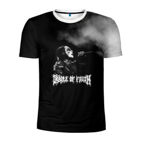 Мужская футболка 3D спортивная с принтом Cradle of Filth в Тюмени, 100% полиэстер с улучшенными характеристиками | приталенный силуэт, круглая горловина, широкие плечи, сужается к линии бедра | Тематика изображения на принте: 