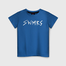 Детская футболка хлопок с принтом SWMRS в Тюмени, 100% хлопок | круглый вырез горловины, полуприлегающий силуэт, длина до линии бедер | emilys army | pop punk | punk rock | surf punk | surf rock | swimmers | swmrs | the clocks | the raining souls