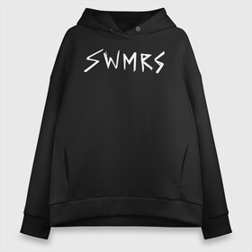 Женское худи Oversize хлопок с принтом SWMRS в Тюмени, френч-терри — 70% хлопок, 30% полиэстер. Мягкий теплый начес внутри —100% хлопок | боковые карманы, эластичные манжеты и нижняя кромка, капюшон на магнитной кнопке | emilys army | pop punk | punk rock | surf punk | surf rock | swimmers | swmrs | the clocks | the raining souls