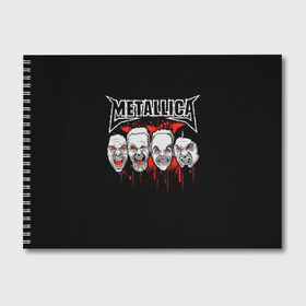 Альбом для рисования с принтом Metallica в Тюмени, 100% бумага
 | матовая бумага, плотность 200 мг. | Тематика изображения на принте: album | black | concert | heavy | kirk | metal | metallica | music | rock | tolls | джеймс хэтфилд | кирк хэмметт | клифф бёртон | ларс ульрих | метал | металлика | трэш