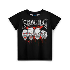 Детская футболка 3D с принтом Metallica в Тюмени, 100% гипоаллергенный полиэфир | прямой крой, круглый вырез горловины, длина до линии бедер, чуть спущенное плечо, ткань немного тянется | album | black | concert | heavy | kirk | metal | metallica | music | rock | tolls | джеймс хэтфилд | кирк хэмметт | клифф бёртон | ларс ульрих | метал | металлика | трэш